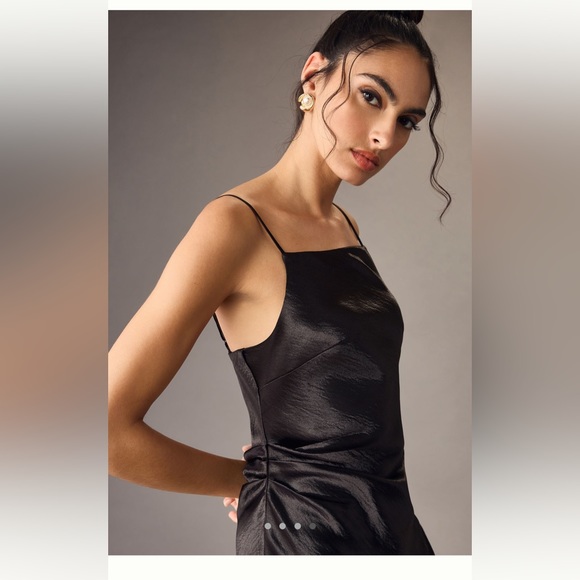 Anthropologie NWT By Anthropologie Cowl-Neck Slip Dress - Picture 3 of 4